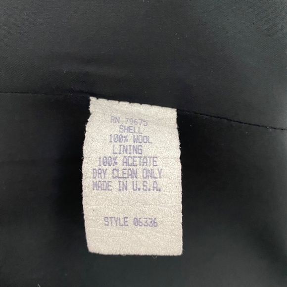 Halston Black Wool Jacket Made in the USA - Picture 5 of 6